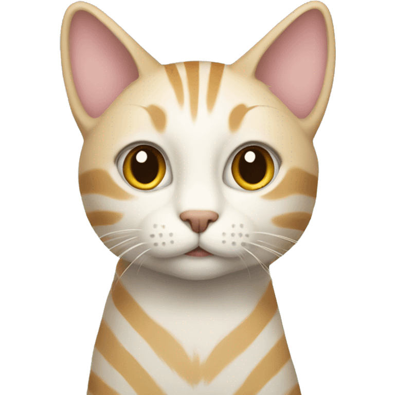 Light colored cat with stripes  emoji