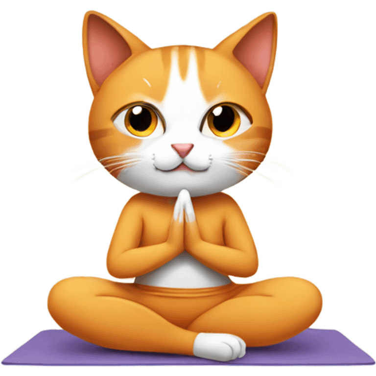 yoga cat emoji