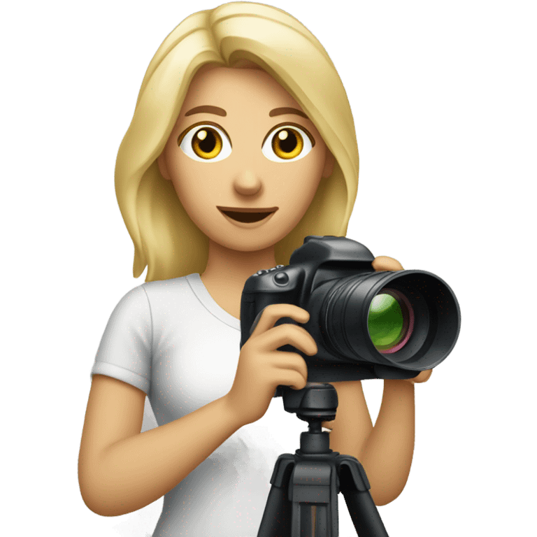 Photographer blonde woman emoji