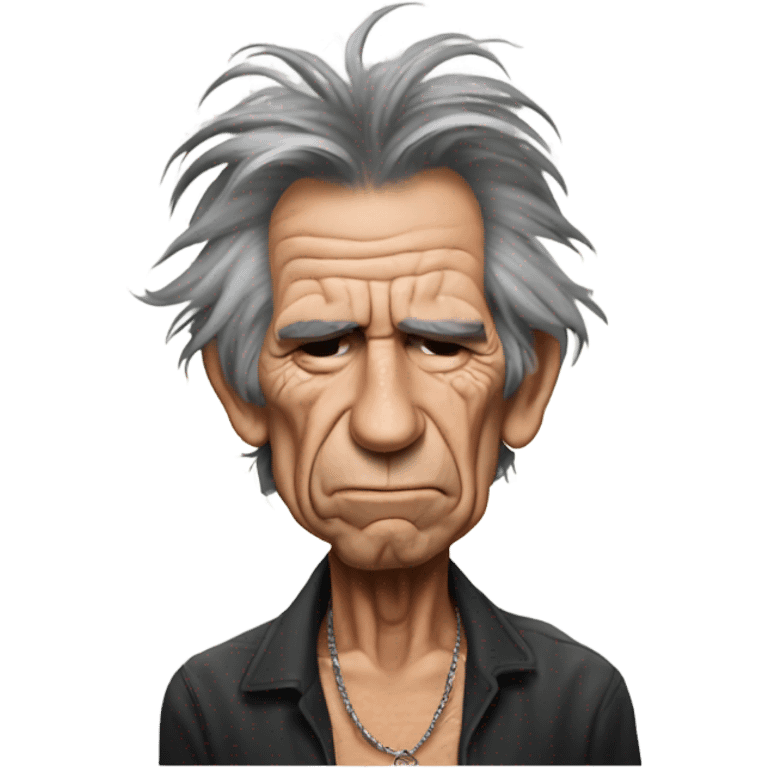 Keith Richards very sad and crying emoji