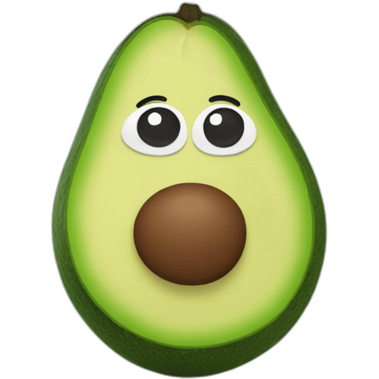 avocado character with loving eyes emoji