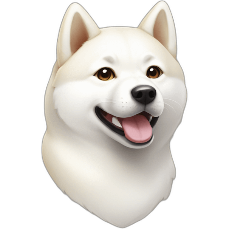 white shiba inu face emoji