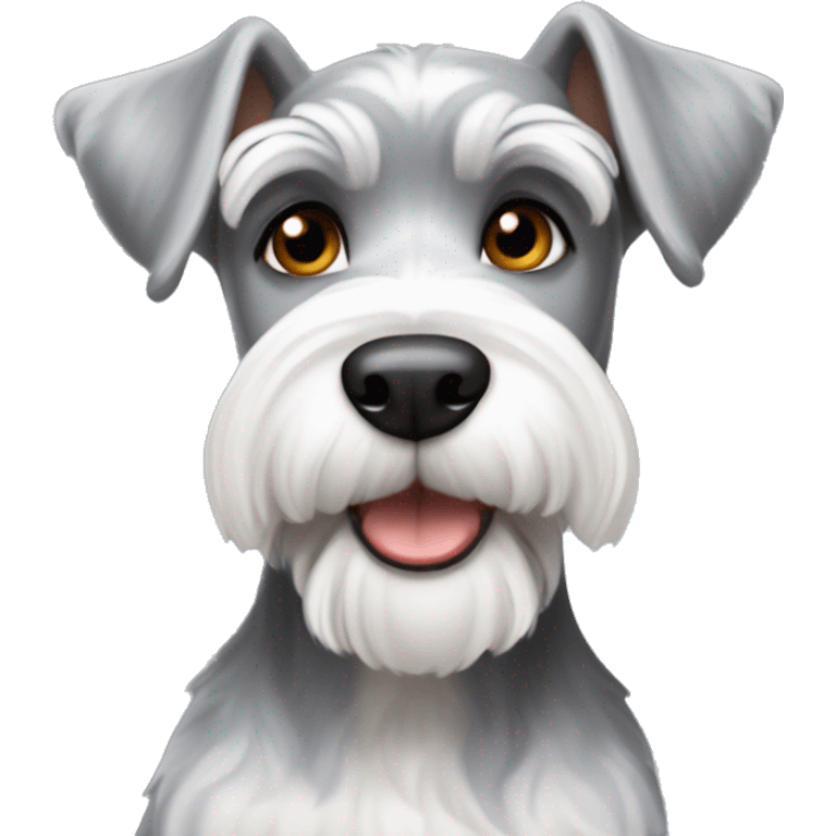 Small grey and white schnauzer dog emoji