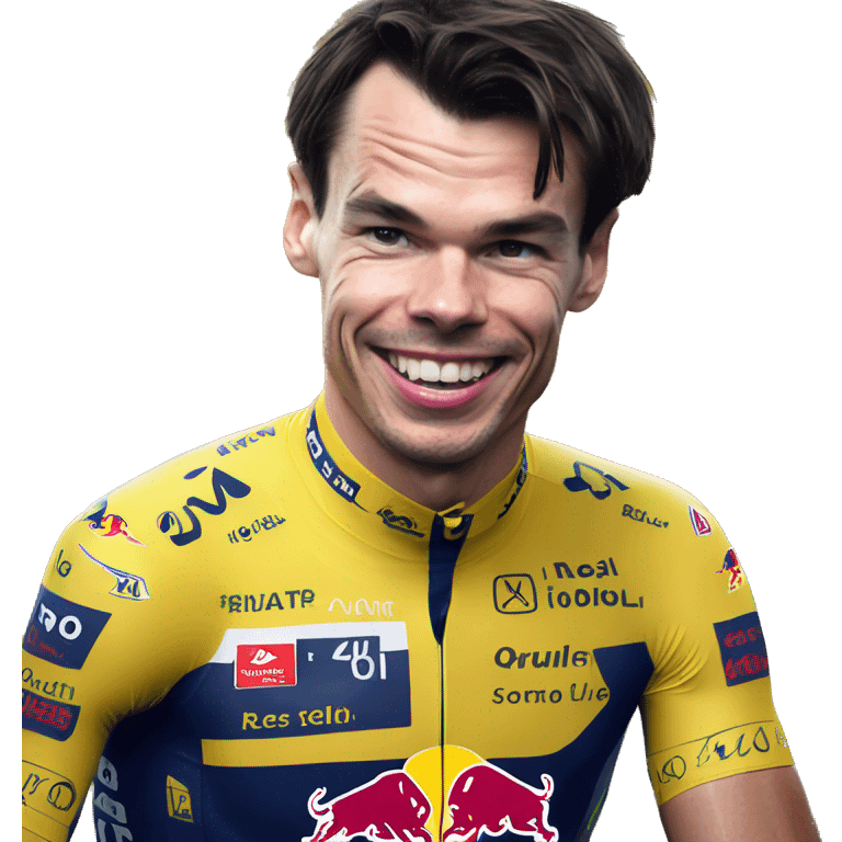 Primoz roglic avec un maillot red bull  emoji