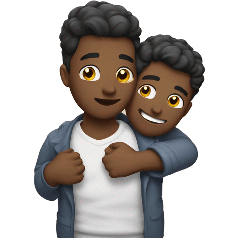 Gay guys hugging emoji