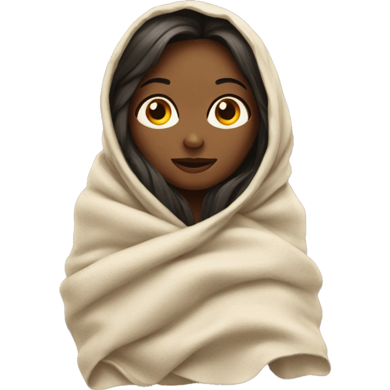 girl in a blanket emoji