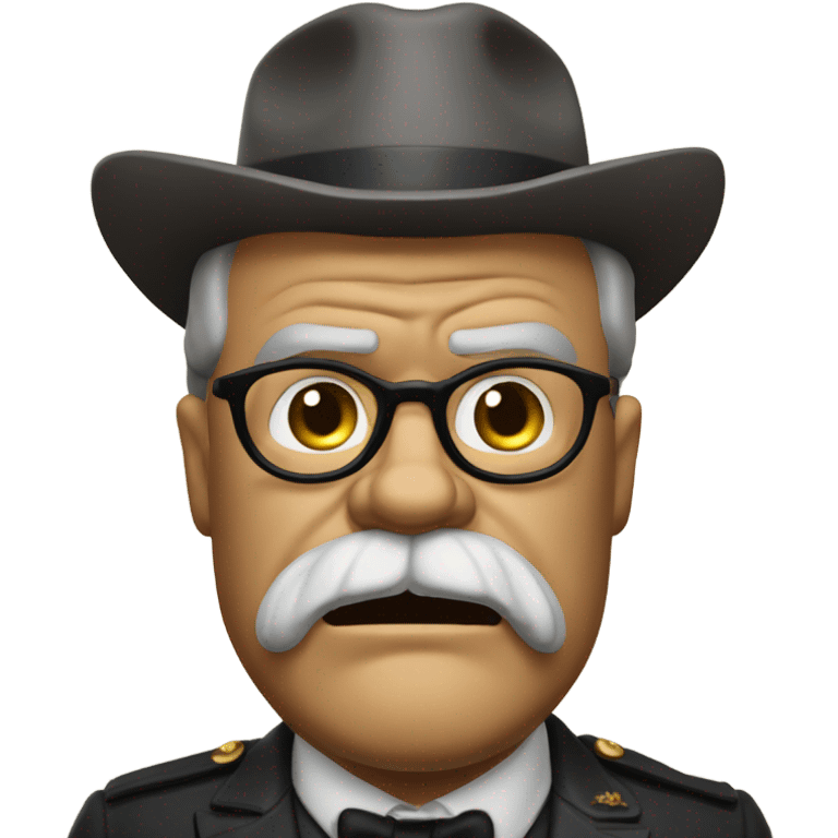 Theodore Roosevelt foaming at mouth emoji