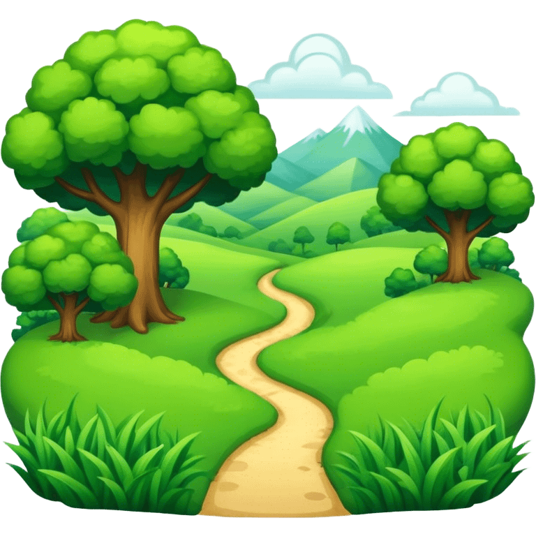 2d green land front view emoji