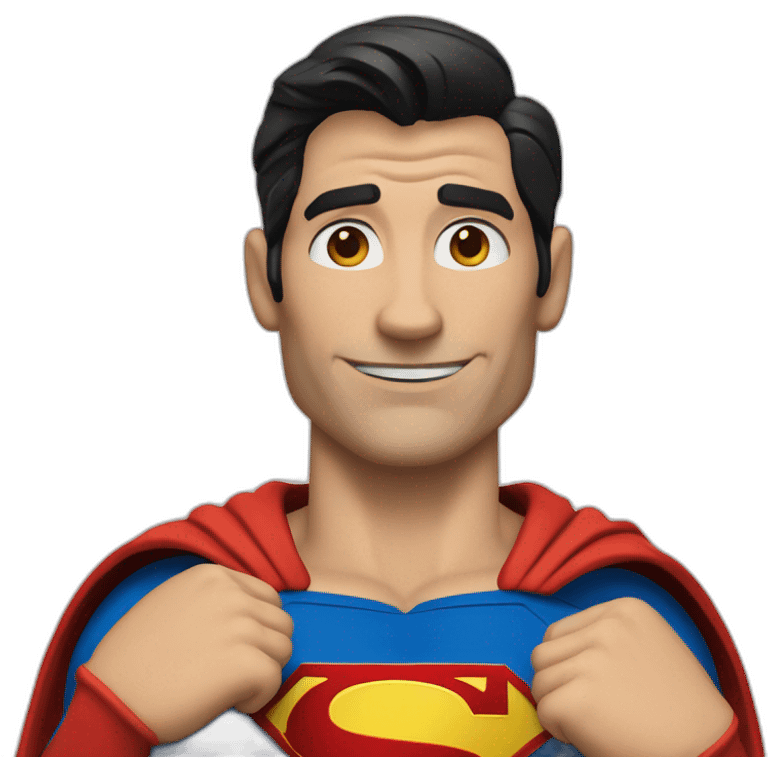 Superman qui rigole emoji