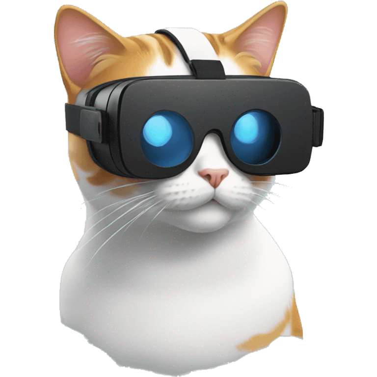 Cat with VR emoji