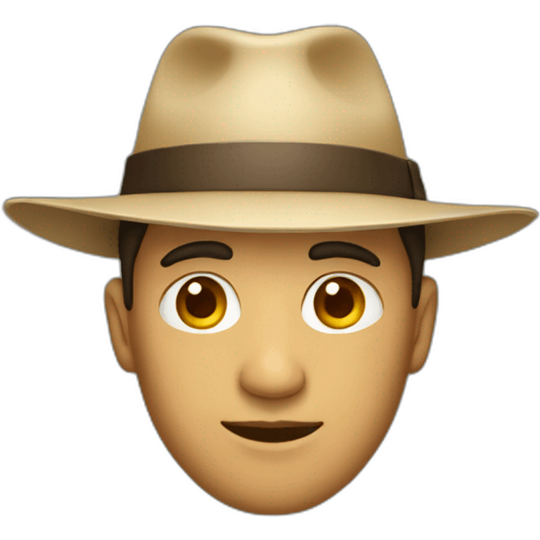 a man wearing a hat emoji