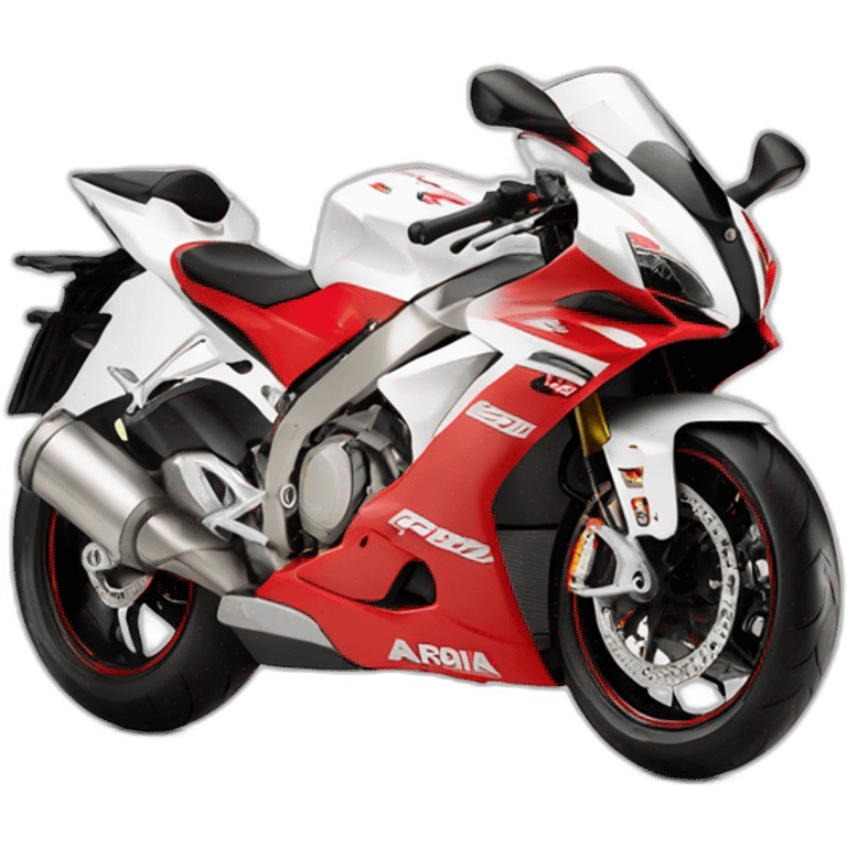 APRILIA RSV4 BLANC  ROUGE emoji