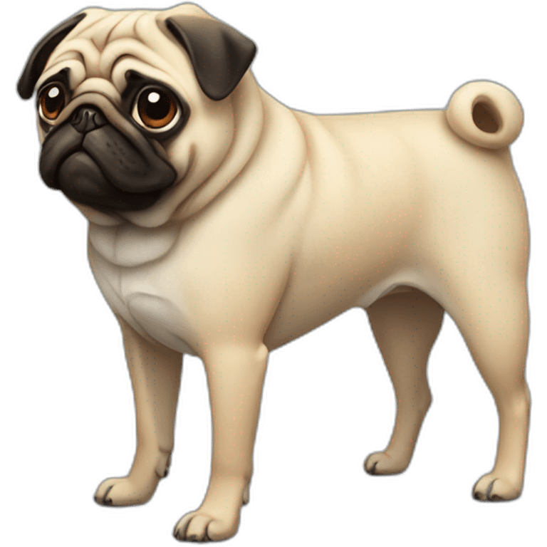 Pug with legs emoji