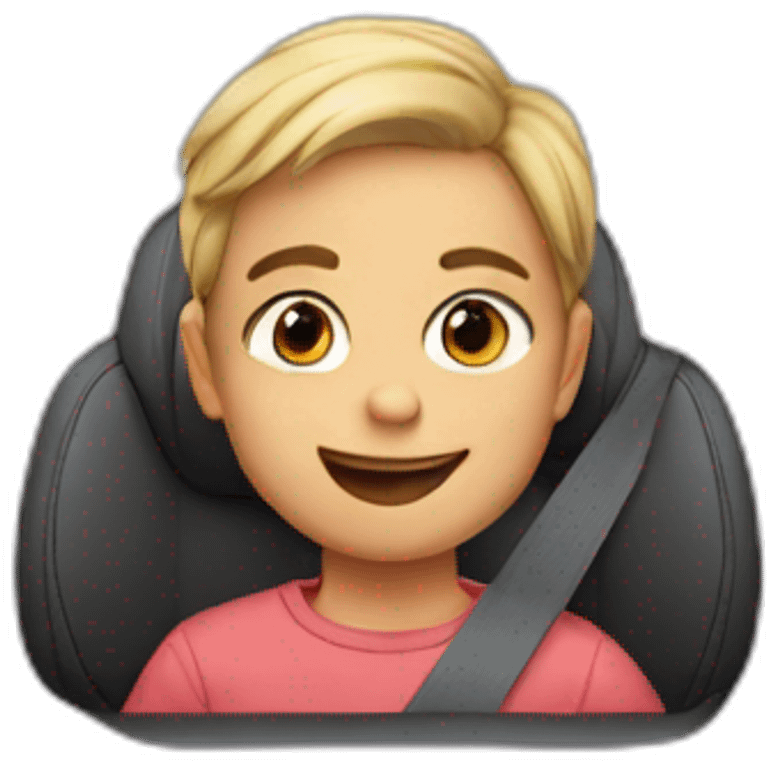 3 year old  in the passenger seat emoji