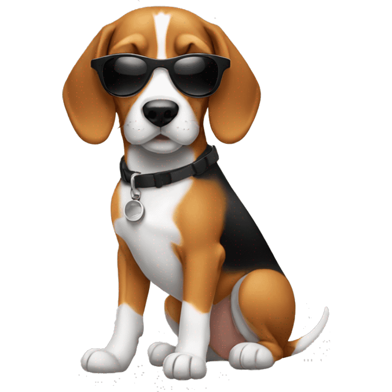 Beagle wearing sunglasses  emoji