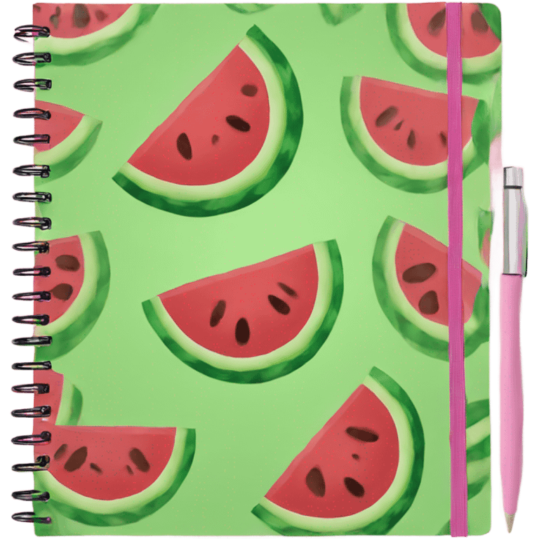 Watermelon notebook emoji