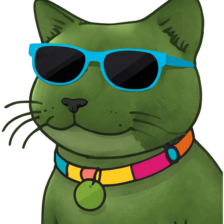 Cat with sunglasses emoji