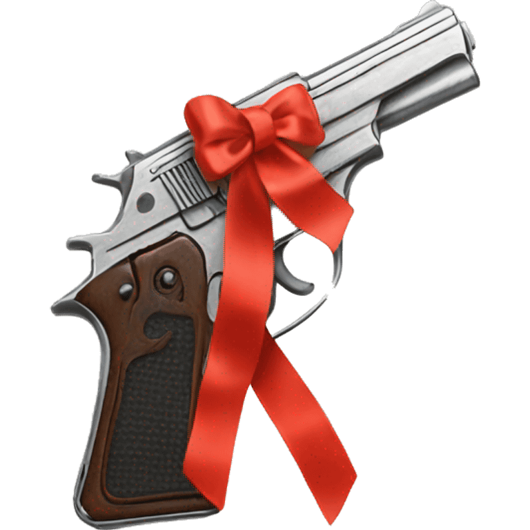 pistol with a ribbon emoji