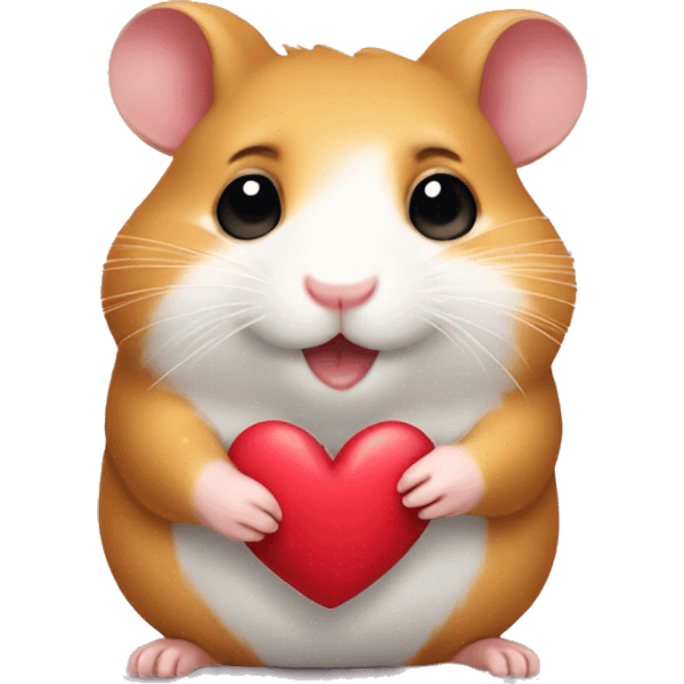 Hamster with heart emoji