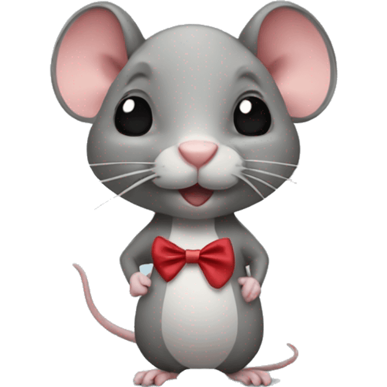 Rat with a bow emoji