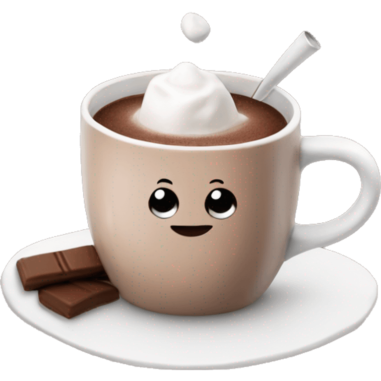 Hot Chocolate marshmallows  emoji