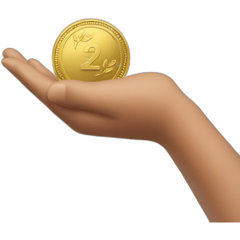 coin in hand emoji