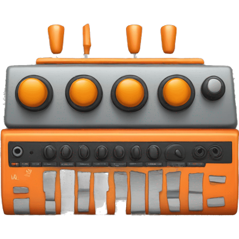 Create an orange audio mixer emoji