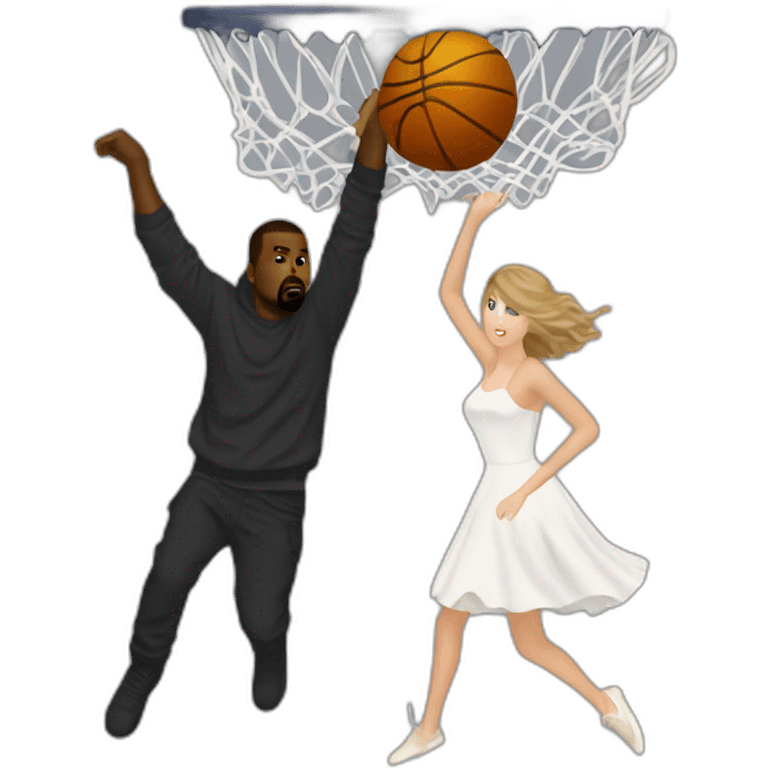 Kanye West dunking on Taylor Swift emoji