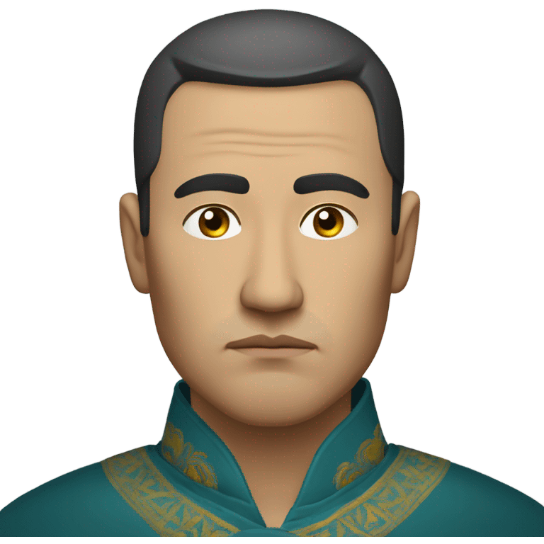 sad  Kazakh men photorealistic serious emoji