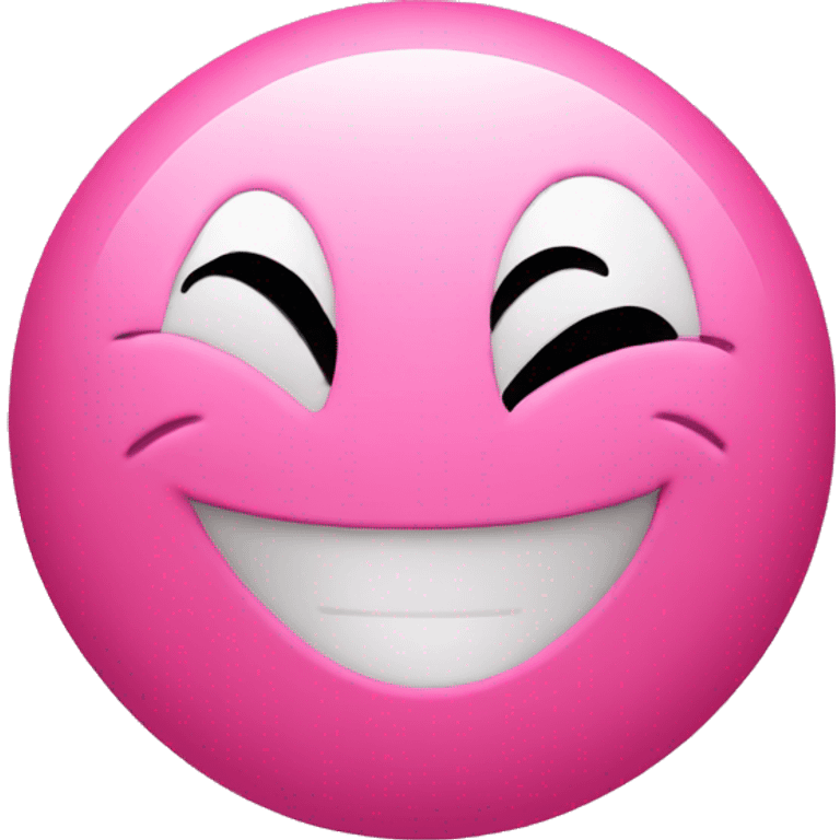 smiley face in love pink emoji