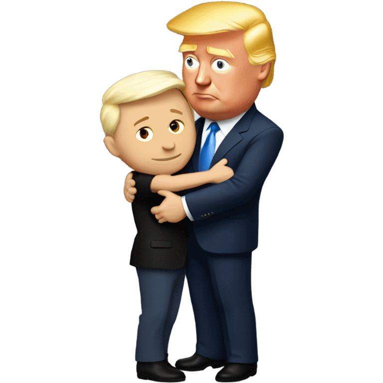 trump and elon hugging emoji