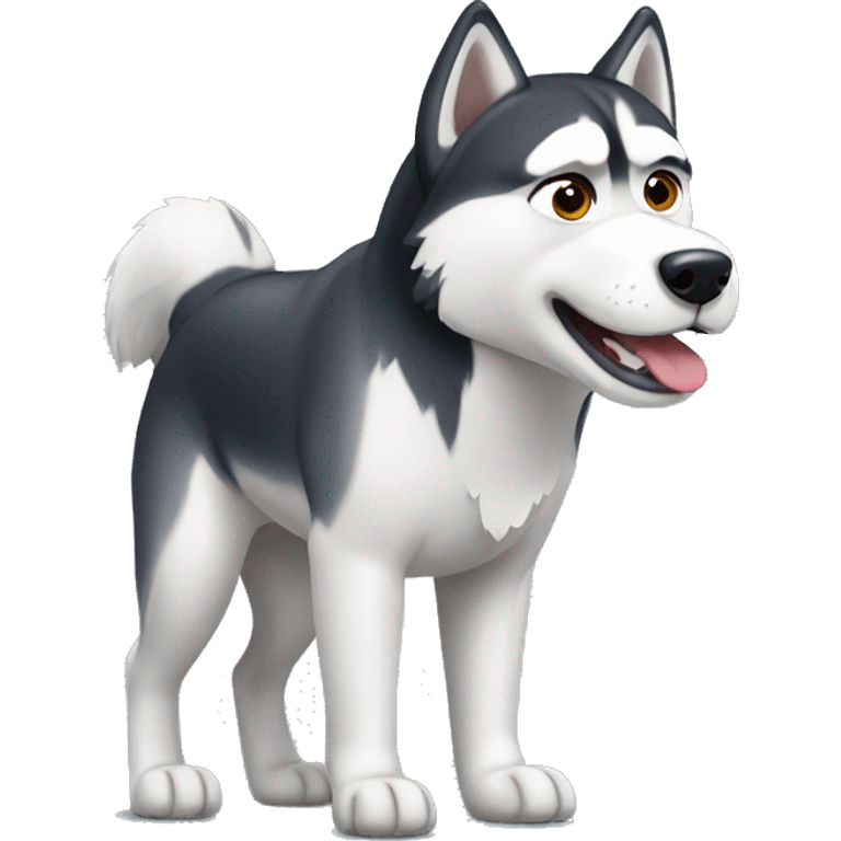 Husky pooping  emoji