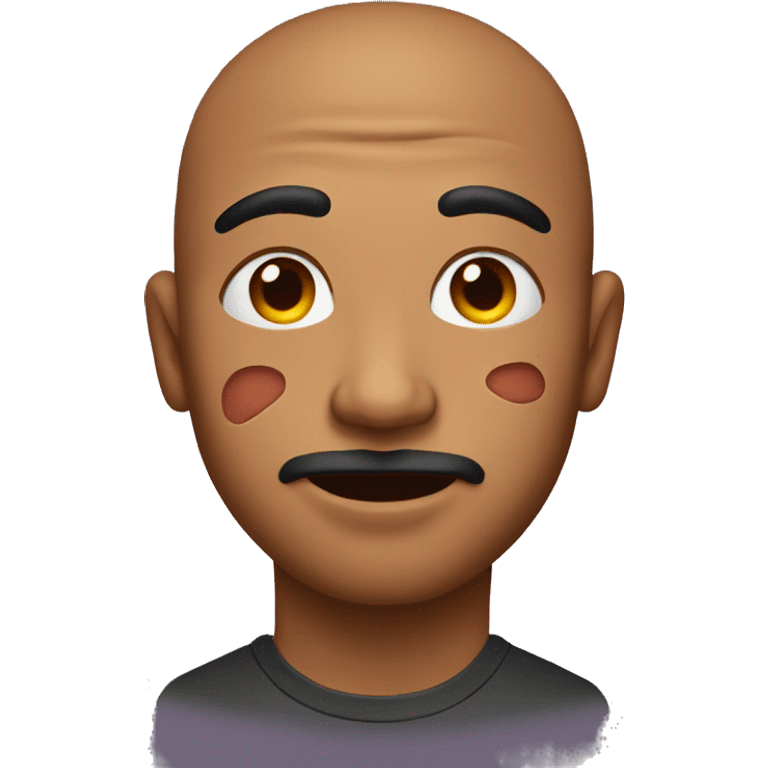 Man with kiss marks on his face emoji