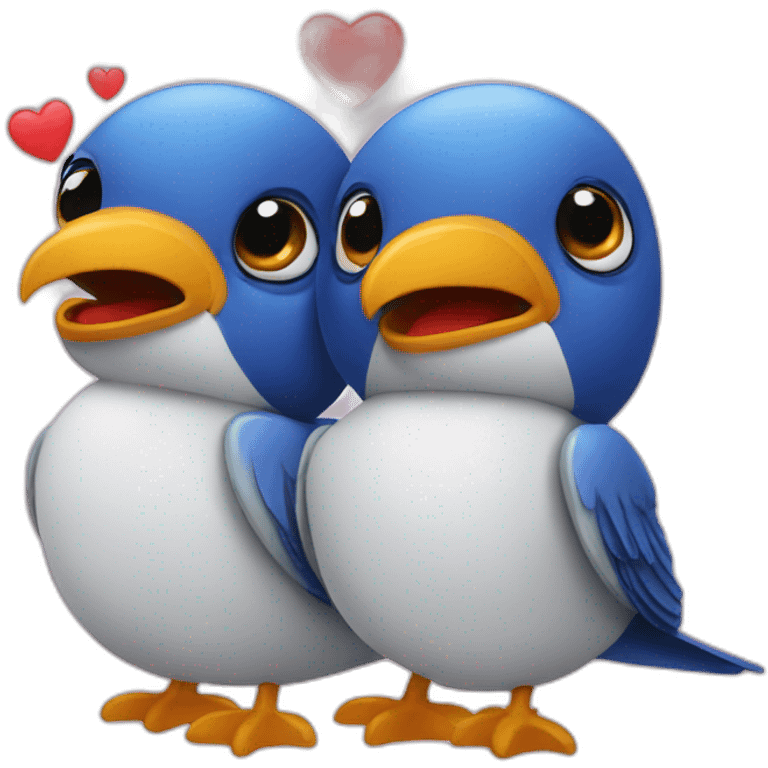 2 swallows in love emoji