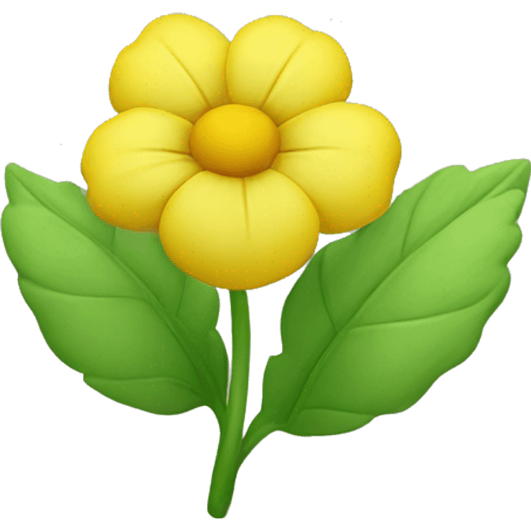 Yellow flower with green sepals  emoji