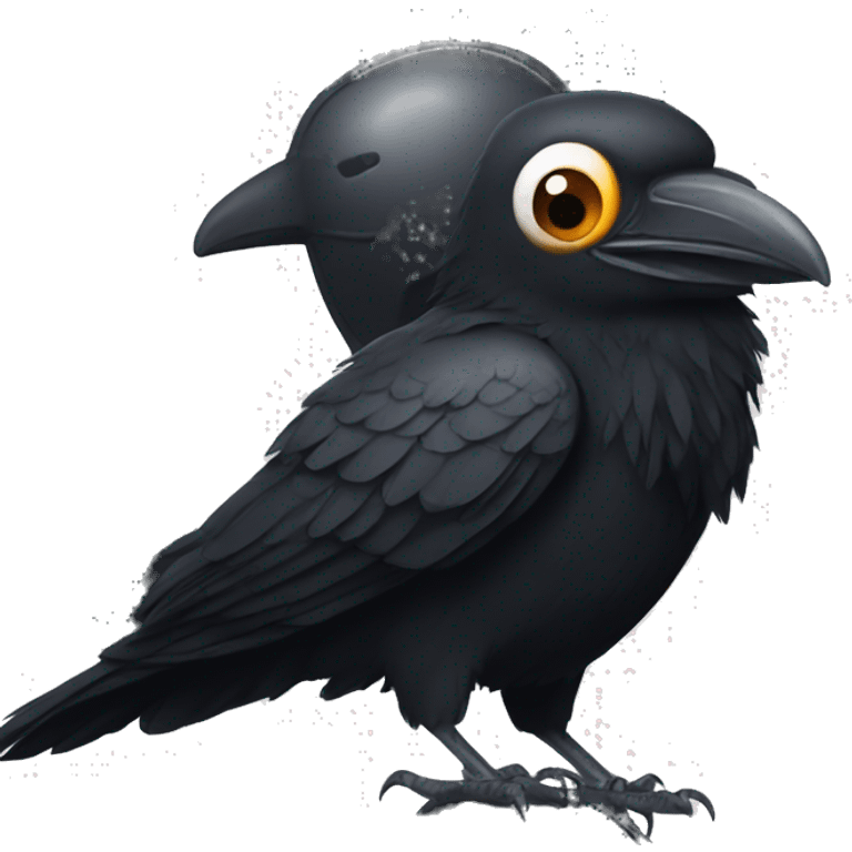 Crow wearing football helmet  emoji