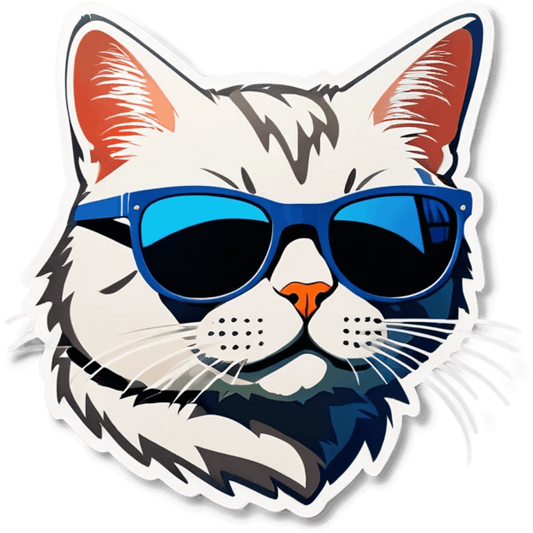 Cat with sunglasses emoji