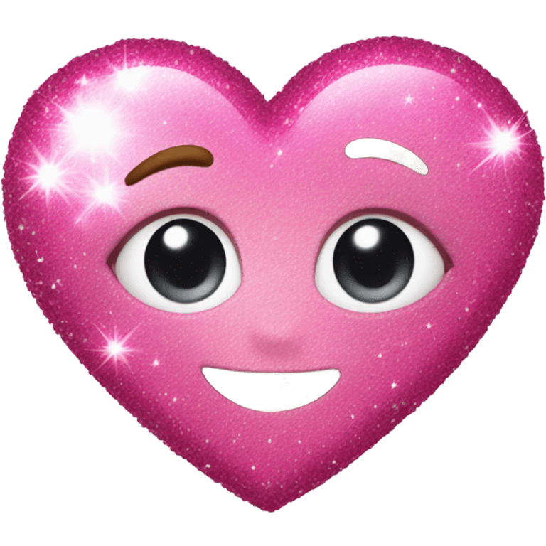 Pink sparkly heart  emoji