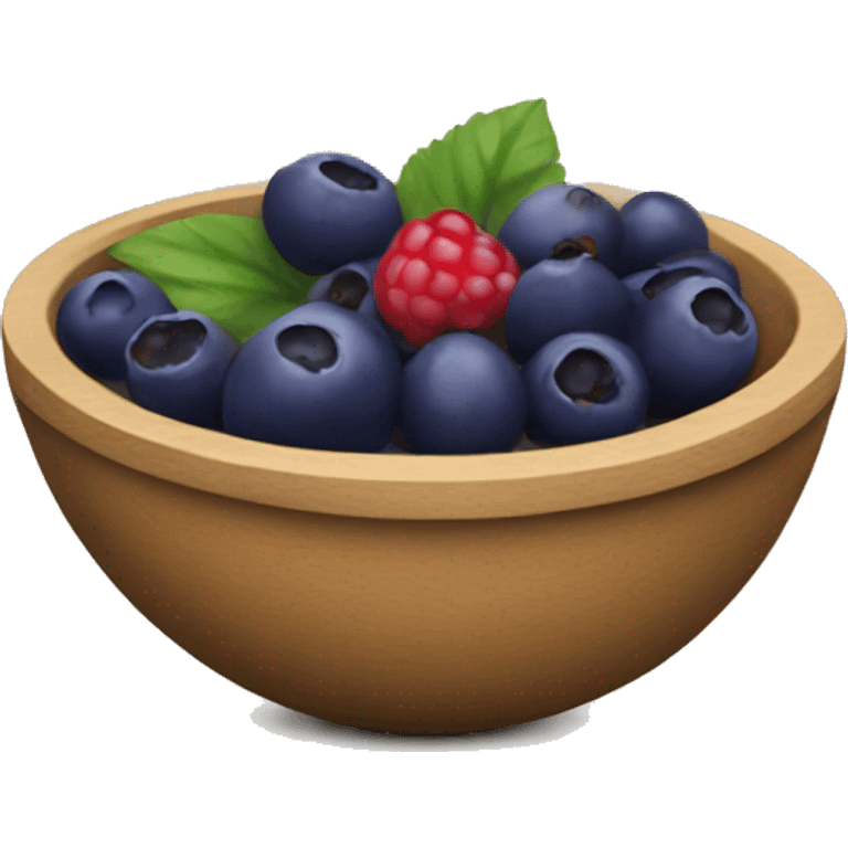 açaí bowl with berries  emoji