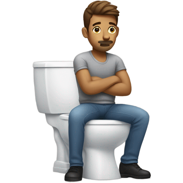 Man I a toilet emoji