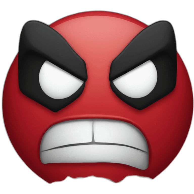 angry eyes deadpool face emoji