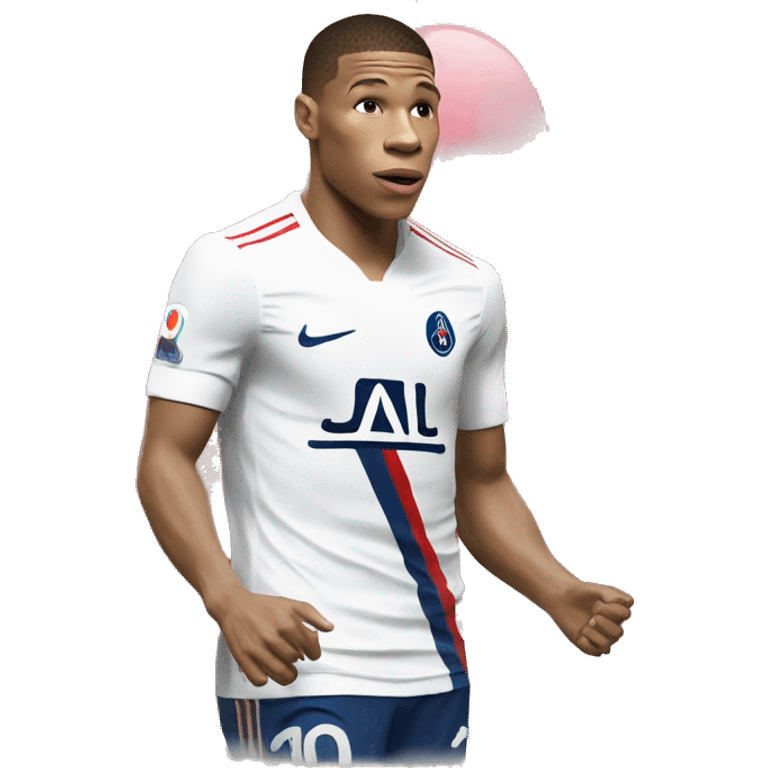 Mbappé qui fait un cœur emoji