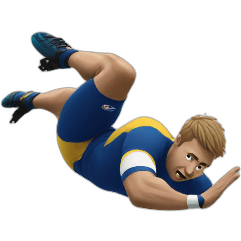 Rugby player diving emoji