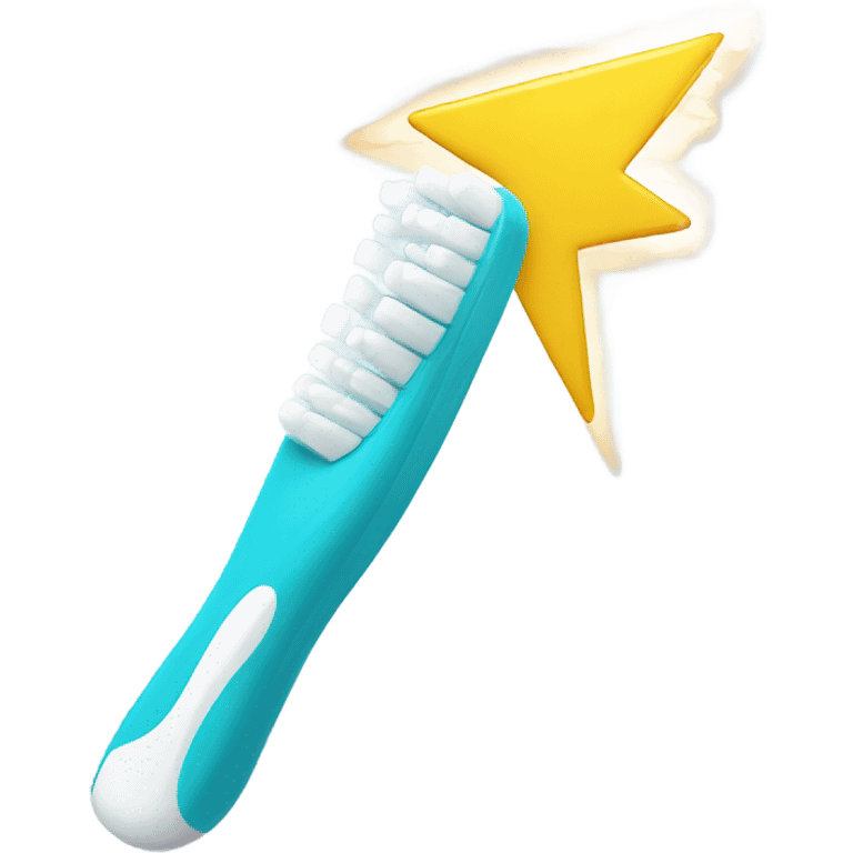 Toothbrush and lightening  emoji