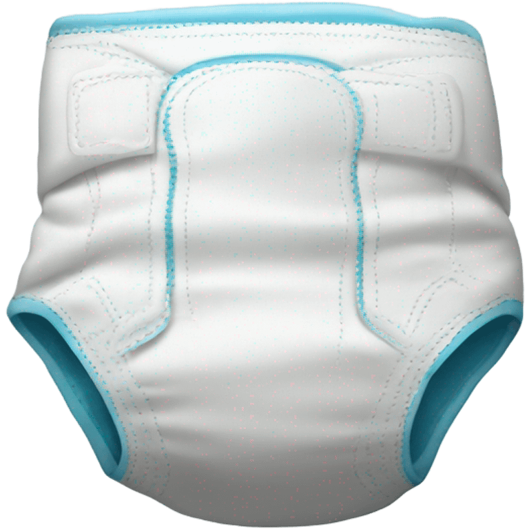 Plastic backed medical diaper used on underwear emoji