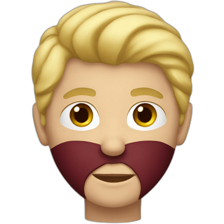 blond teenage boy with maroon shirt emoji