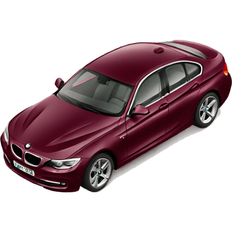 BMW car in burgundy  emoji