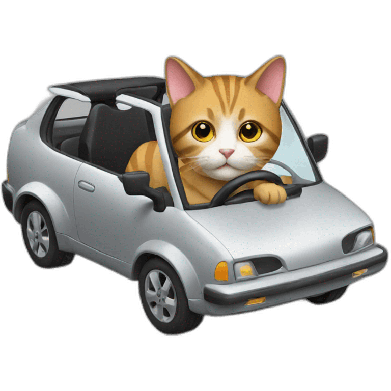 cat driving a car emoji