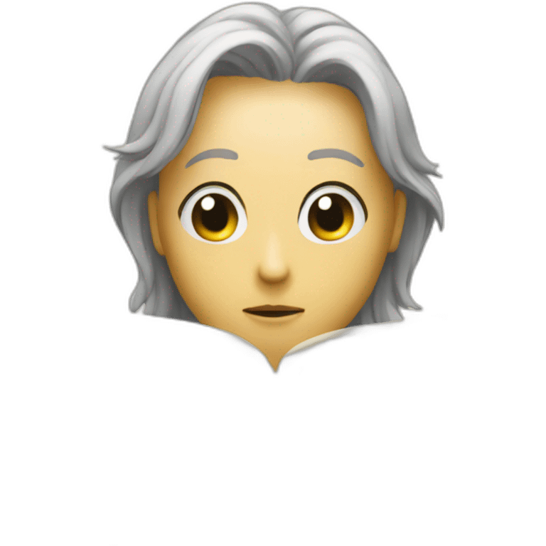 À emoji reading a manga emoji