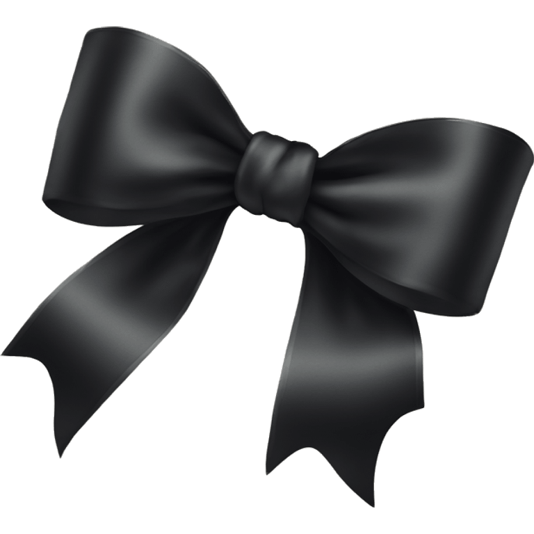 black satin bow emoji